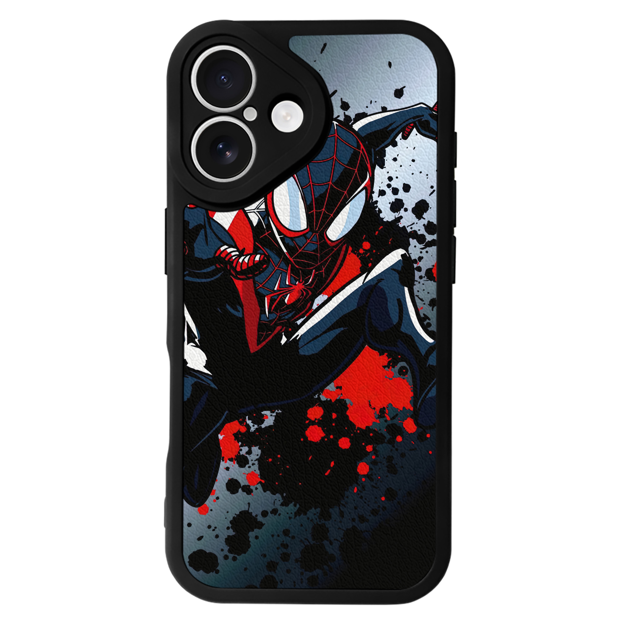 Spider Man スパイダーマン 【iPhone 16シリーズ対応】シリコンスマホケース（レザー調） 材質：シリコン